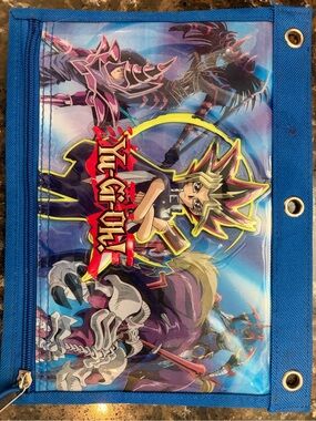 Blue Yu-Gi-Oh! Graphic Zip Binder Pencil Pouch